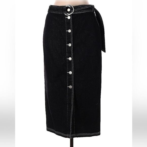 BDG Urban Outfitters denim button down pencil skirt - Picture 2 of 7